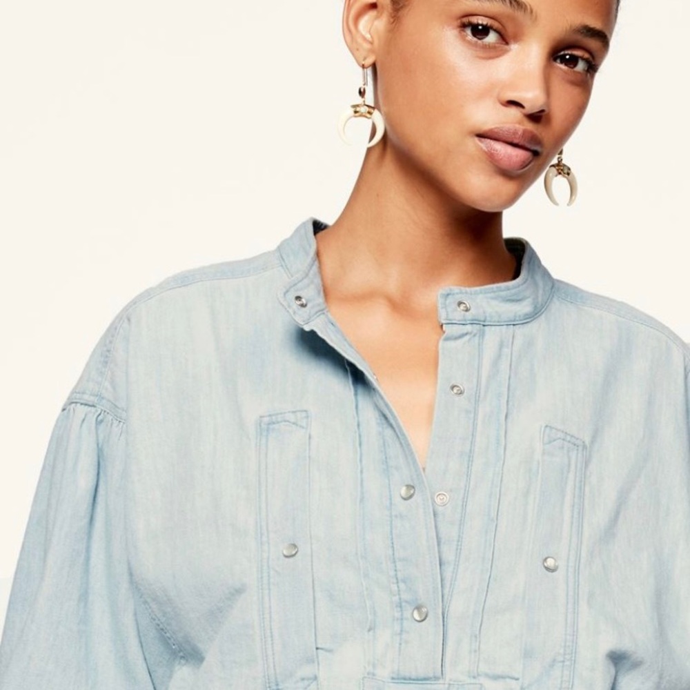 Isabel Marant Etoile Madoc Denim Blouse